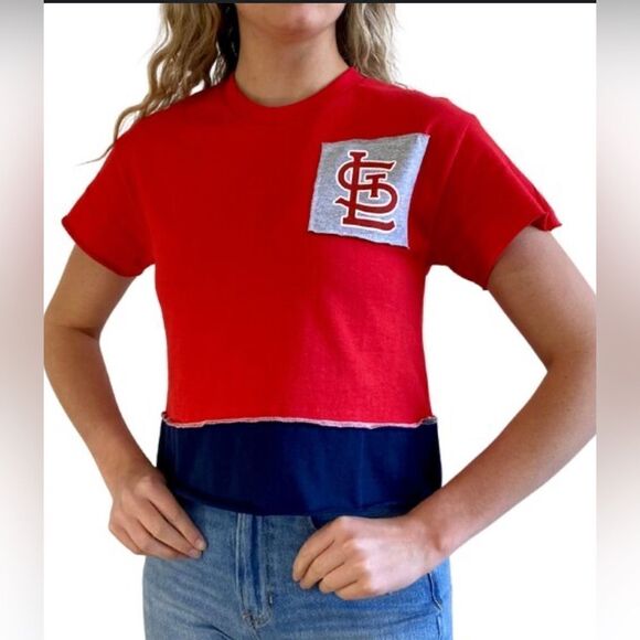 NWT Refried Apparel Women’s MLB Red St Louis Cardinals Crop Top - Size Medium - Picture 2 of 10
